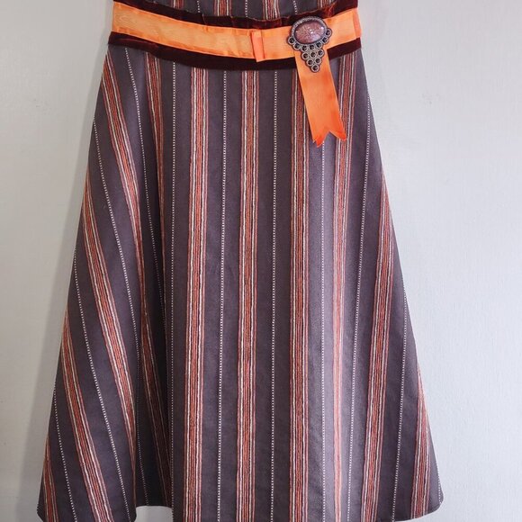 Eva Franco Anthropologie Strapless Dress Embroidered Evening Coquette Size 8 - Picture 3 of 10